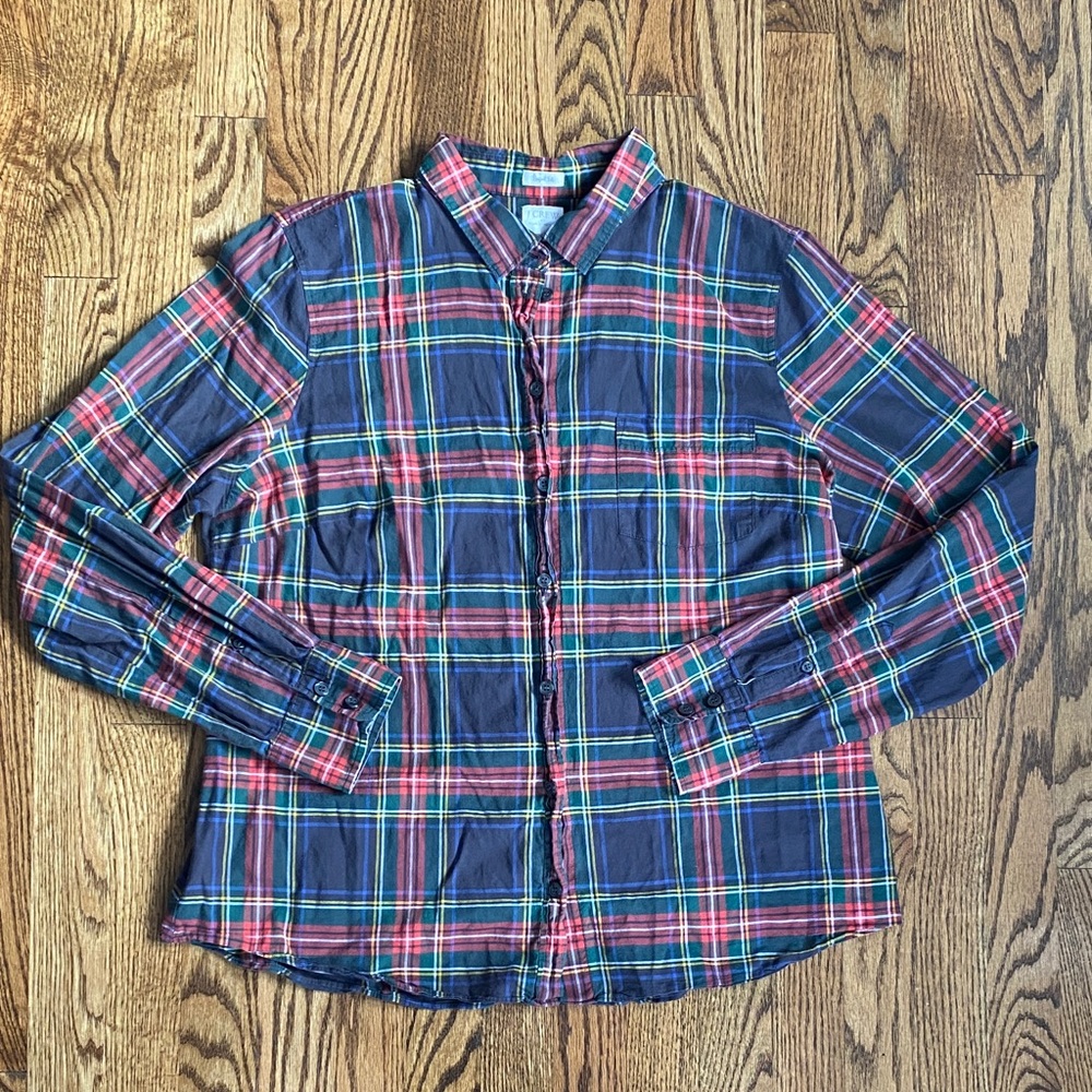 J. Crew Plaid Button-Up Shirt